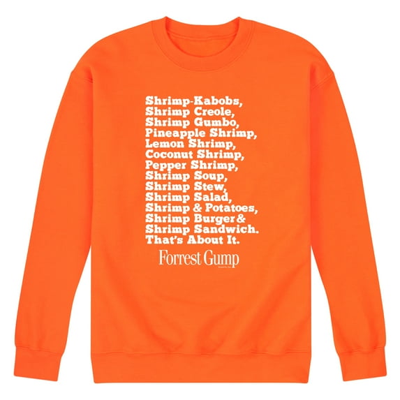 Forrest Gump - Bubbas Shrimp List - Men's Crew Neck Fleece Pullover