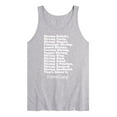 thumbnail image 1 of Forrest Gump - Bubbas Shrimp List - Men's Jersey Tank Top, 1 of 4