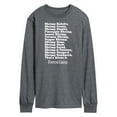 thumbnail image 1 of Forrest Gump - Bubbas Shrimp List - Men's Long Sleeve T-Shirt, 1 of 5