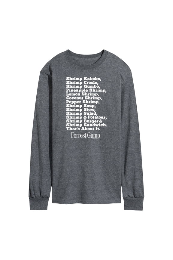 - Bubbas Shrimp List - Men's Long Sleeve T-Shirt