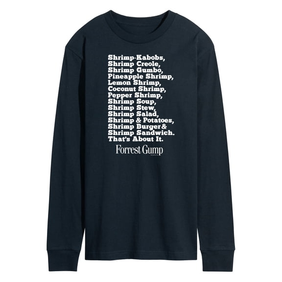 Forrest Gump - Bubbas Shrimp List - Men's Long Sleeve T-Shirt