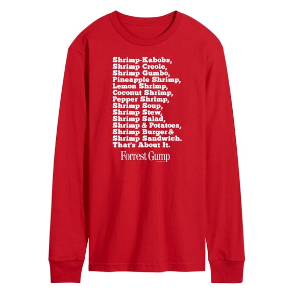 Forrest Gump - Bubbas Shrimp List - Men's Long Sleeve T-Shirt