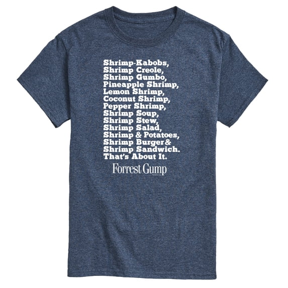 Forrest Gump - Bubbas Shrimp List - Men's Short Sleeve Graphic T-Shirt