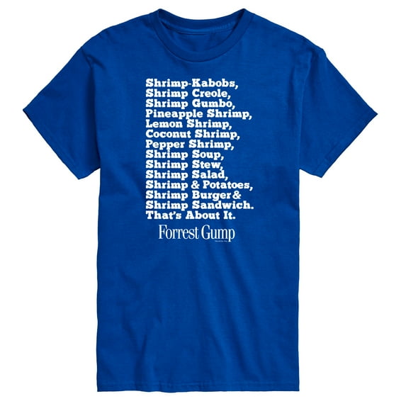 Forrest Gump - Bubbas Shrimp List - Men's Short Sleeve Graphic T-Shirt