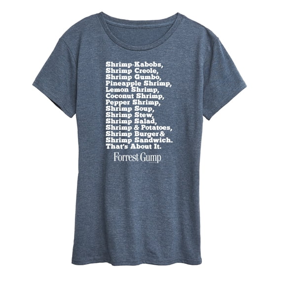 Forrest Gump - Bubbas Shrimp List - Women's Short Sleeve Graphic T-Shirt