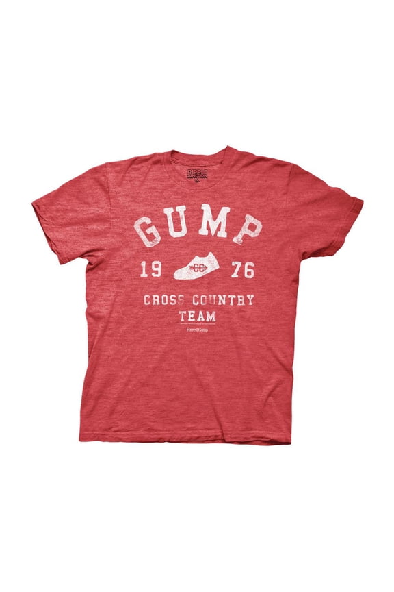 Forrest Gump Cross Country Adult T-Shirt Red Heather