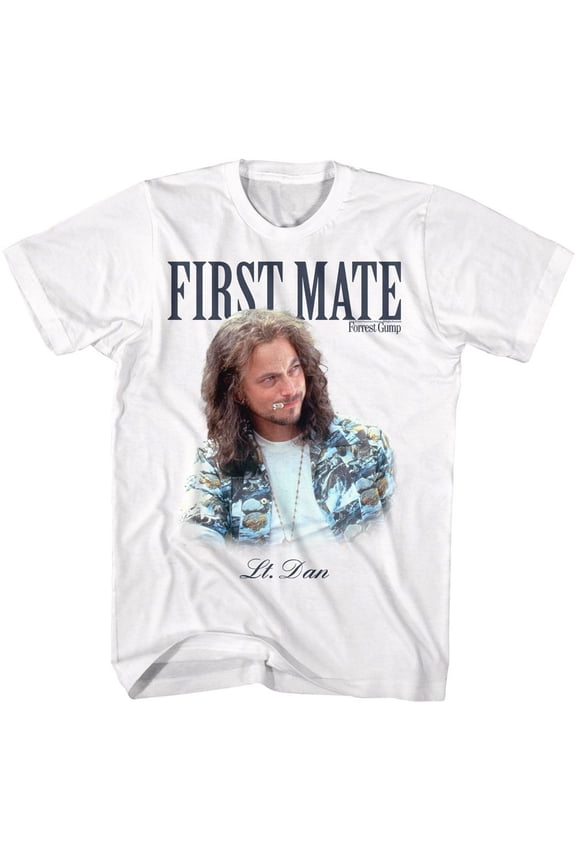 Forrest Gump First Mate White Adult T-Shirt Xl