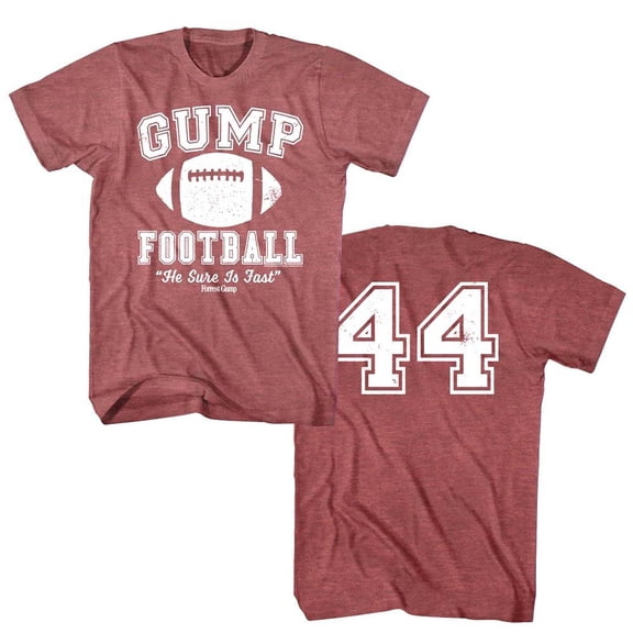 Forrest Gump Football 44 Men's T Shirt (MaroonHeather, AdultXL)