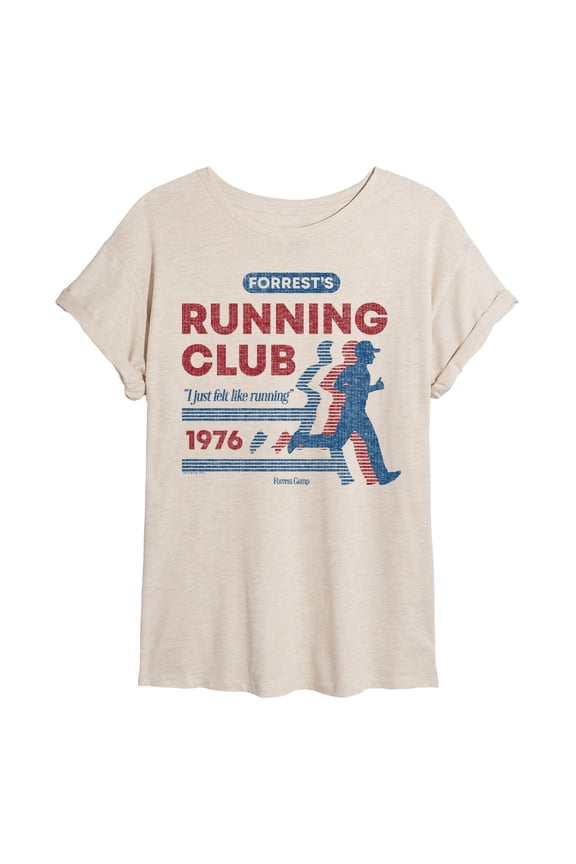 - Forrests Running Club - Juniors Oversized Graphic T-Shirt