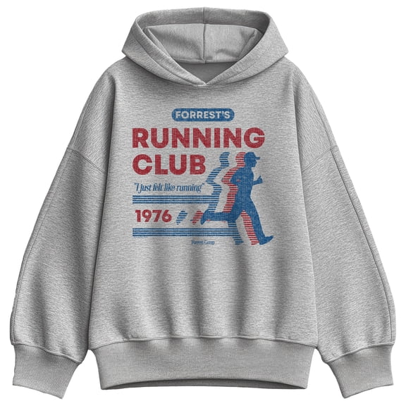 Forrest Gump - Forrests Running Club Oversized Fleece Hoodie Sweatshirt