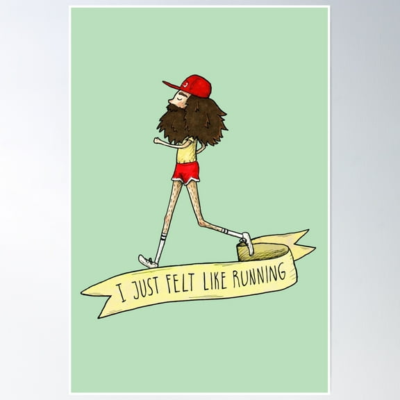 Forrest Gump - I Just Felt Like Running Poster Wall Art, Modern Wall Decor, 8x12 UNFRAMED