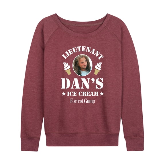 Forrest Gump - Lieutenant Dan's Ice Cream - Women's Lightweight French Terry Long Sleeve Shirt