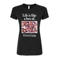 thumbnail image 1 of Forrest Gump - Life Is Like A Box Of Chocolates - Juniors Fitted Graphic T-Shirt, 1 of 5