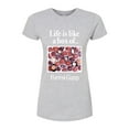 thumbnail image 1 of Forrest Gump - Life Is Like A Box Of Chocolates - Juniors Fitted Graphic T-Shirt, 1 of 5