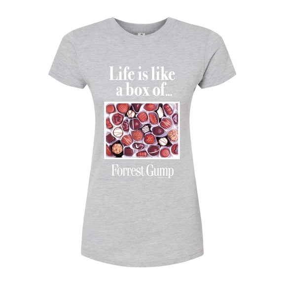 Forrest Gump - Life Is Like A Box Of Chocolates - Juniors Fitted Graphic T-Shirt
