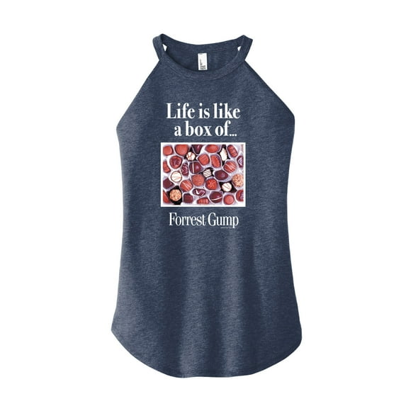 Forrest Gump - Life Is Like A Box Of Chocolates - Juniors High Neck Tank Top