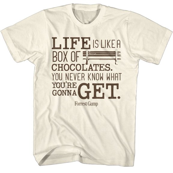 Forrest Gump Like a Box of Chocolates Natural T-Shirt