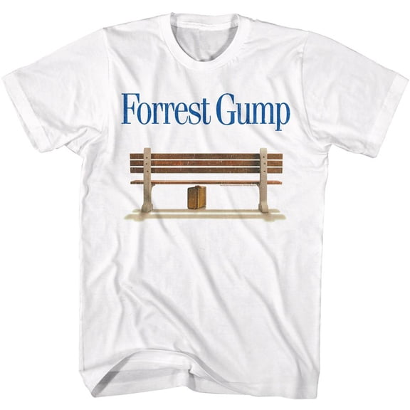 Forrest Gump Logo And Bench White Adult T-Shirt