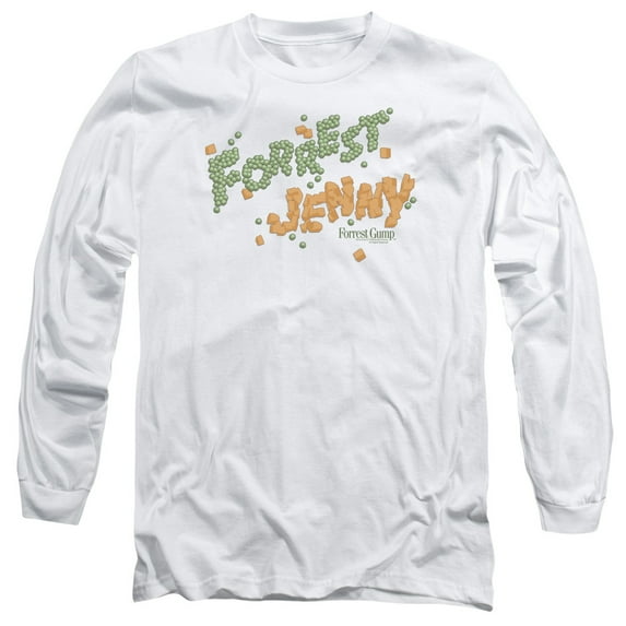 Forrest Gump Peas And Carrots Long Sleeve Adult 18/1 T-Shirt White