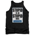 thumbnail image 1 of Forrest Gump Stupid Is Adult Tank Top Black, 1 of 1
