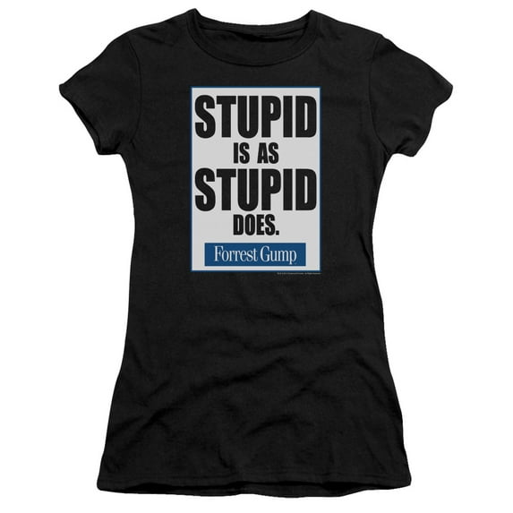 Forrest Gump - Stupid Is - Juniors Teen Girls Cap Sleeve Shirt - Large