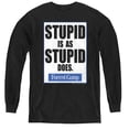thumbnail image 1 of Forrest Gump Stupid Is Youth Long Sleeve T-Shirt Tee Black, 1 of 1