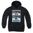 thumbnail image 1 of Forrest Gump Stupid Is Youth Pullover Hoodie Sweatshirt Black, 1 of 1