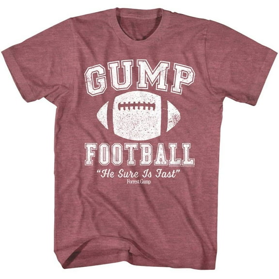 Forrest Gump He Sure Is Fast Men's T Shirt (MaroonHeather, AdultS)