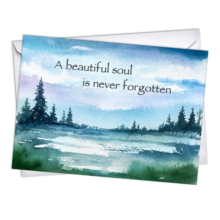Forrest Lake Funeral Sympathy Condolence Greeting Cards | 1 Pack Single (5x7)