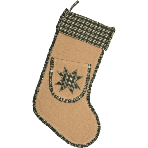 Forreston Green 8-Point Star Stocking 12x20