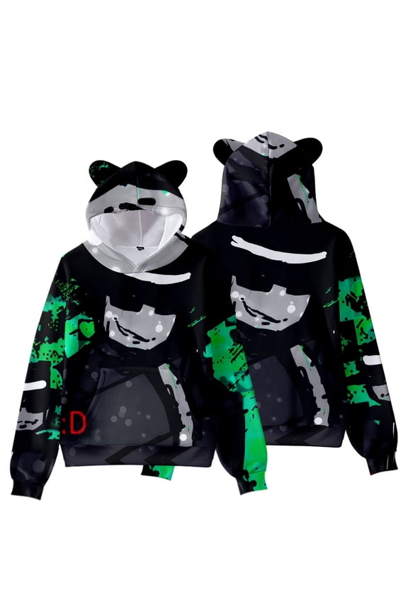 Forsaken Chance 3D Figure Printed Hoodie Kids Funny Forsaken Chance Cat's Ear Shaped Sweatshirt