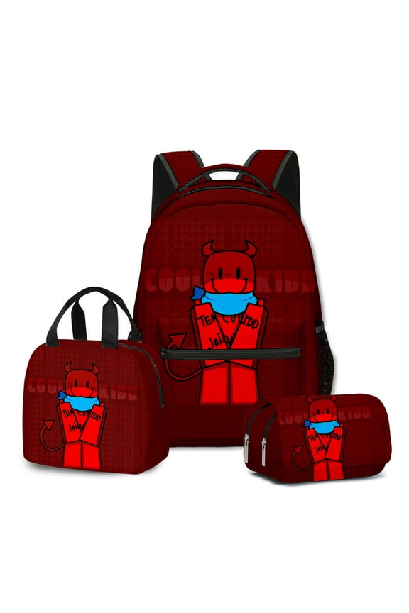 Forsaken Gubby Backpack 3Pcs Set Funny Cute Rabbit Gubby Casual Daypacks - L Size/17in
