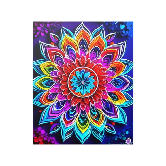 Forsaken Switch Traditional Mandala Flower Contemporary Art Print Poster