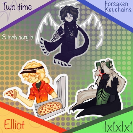 Forsaken keychains: Elliot, Two time, 1x1x1x1 (betrayed) (1 keychain)