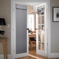 thumbnail image 1 of Forsisco French Blackout Door Curtain-Privacy for Glass Door Window No Drill Easy Installed Door Window Curtain (1 Panel Light Grey,26"W x 68"H), 1 of 8