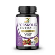 Forskolin Extract Pills 20% Standardized, Forskohlii Coleus Supplement, Plant Based, Non GMO - 60 Veggie Capsules