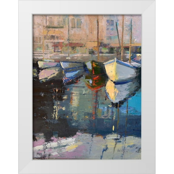 Forst, Beth A. 19x24 White Modern Wood Framed Museum Art Print Titled - Valencia Boats