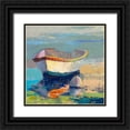 thumbnail image 1 of Forst, Beth A. 26x26 Black Ornate Wood Framed with Double Matting Museum Art Print Titled - Bottle Green Boat, 1 of 4