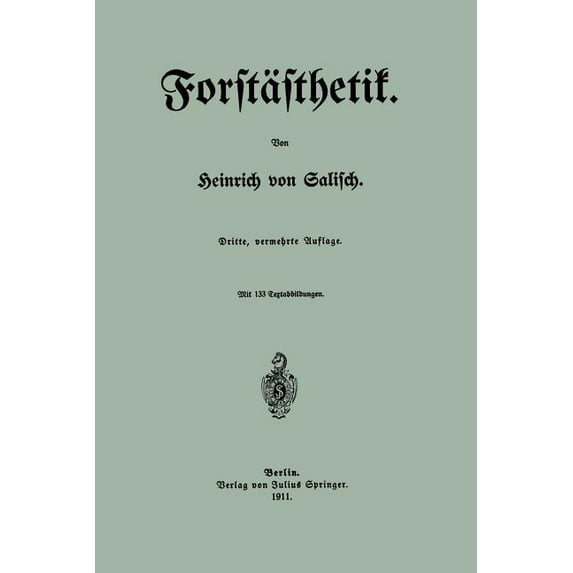 Forstästhetik, (Paperback)