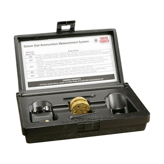 Forster Datum Dial Ammunition Measurement System Complete Kit in Storage Box