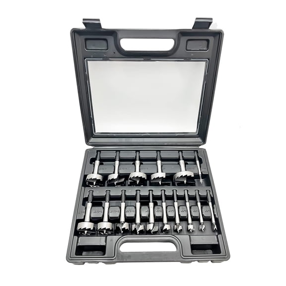 Forstner Bit Set 16Pcs Hex Shank, Wood Drill Bits Set with Multi Sided Shank