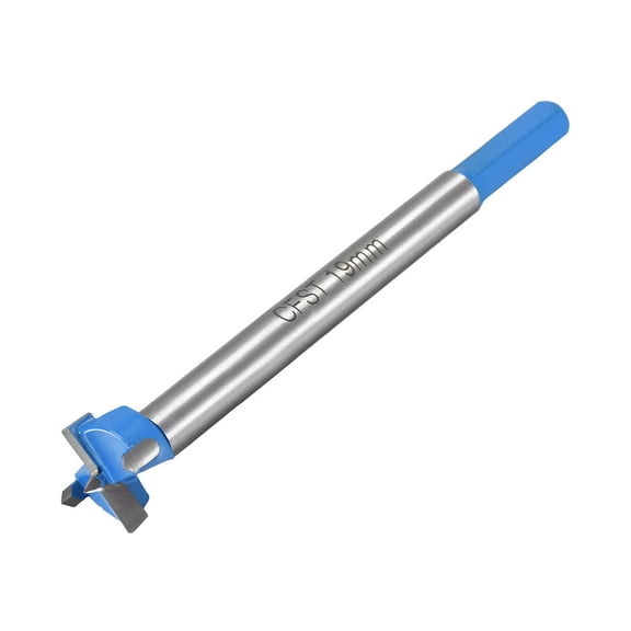 Uxcell 19mm Dia. 10mm Drilling Depth Hole Saw Carbide Alloy Steel Tip Hex Shank Forstner Wood Boring Drill Bit