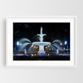 thumbnail image 1 of Forsyth Park - Savannah Georgia Photography Fountain Nightlife Architecture Travel Poster Landscape Scenic White Framed Wall Art Print 5 x 7 inches, 1 of 3