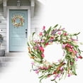 thumbnail image 1 of Forsythia Wreath Spring Summer Wreaths for Front Door 19'' Artificial Flowers Spring Wreath Forsythia Door Wreath Hand Made Plastic Forsythia Front Door Wreath for Window Wall Porch Farmhouse Decor C, 1 of 9