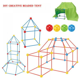  Power Your Fun Fun Forts Kids Tent for Kids - 81 Pack Fort  Building STEM Toys Kit, Construction Toys Play Tent Indoor and Outdoor  Playhouse for Kids with 53 Rods and