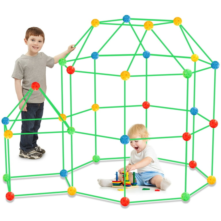 Fort Building Kit for Kids,155pcs Forts Construction Builder Gift