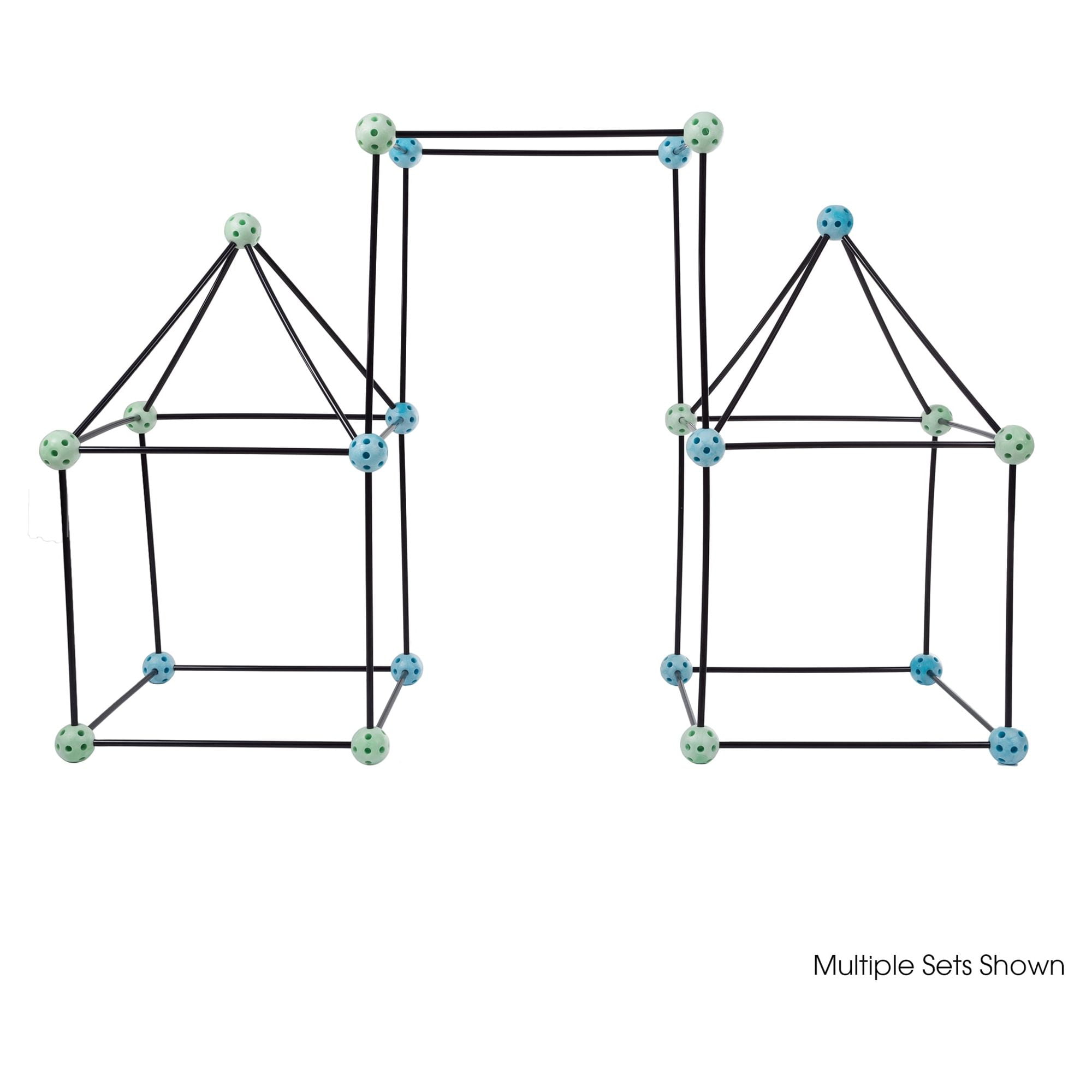 Fort Building Kit for Kids with 60-Pieces for Indoor and Outdoor Use by Hey! Play!