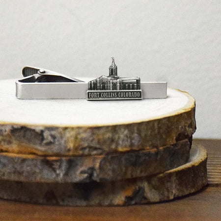 Fort Collins Colorado Antique Silver Temple Tieclip by Ringmasters