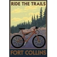thumbnail image 1 of Fort Collins, Colorado, Ride the Trails (9x12 Wall Art Print, Home Decor), 1 of 3