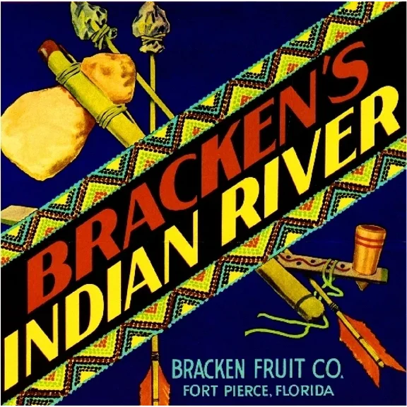 Fort Ft. Pierce Bracken'S Indian River Orange Citrus Fruit Art Print Home Decor Office Wall Art